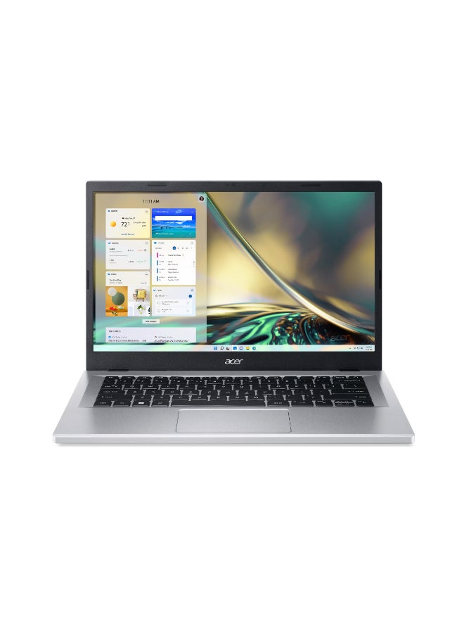 Acer Aspire Lite Laptop With 14-Inch Full HD(1920X1080) Display, Core i3-N300 Processor/8GB RAM DDR5/512GB SSD/Windows 11/Intel UHD Graphics/ English/Arabic Silver  - Image 1