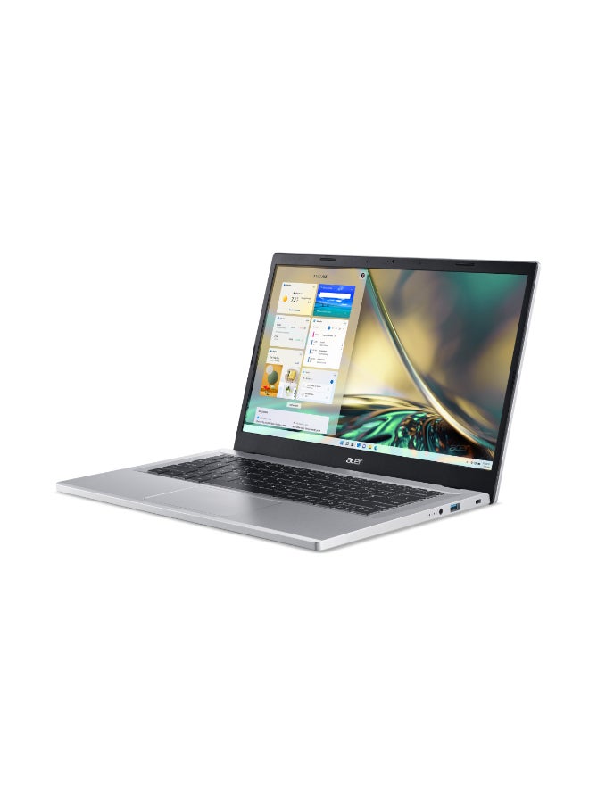 Acer Aspire Lite Laptop With 14-Inch Full HD(1920X1080) Display, Core i3-N300 Processor/8GB RAM DDR5/512GB SSD/Windows 11/Intel UHD Graphics/ English/Arabic Silver  - Image 3