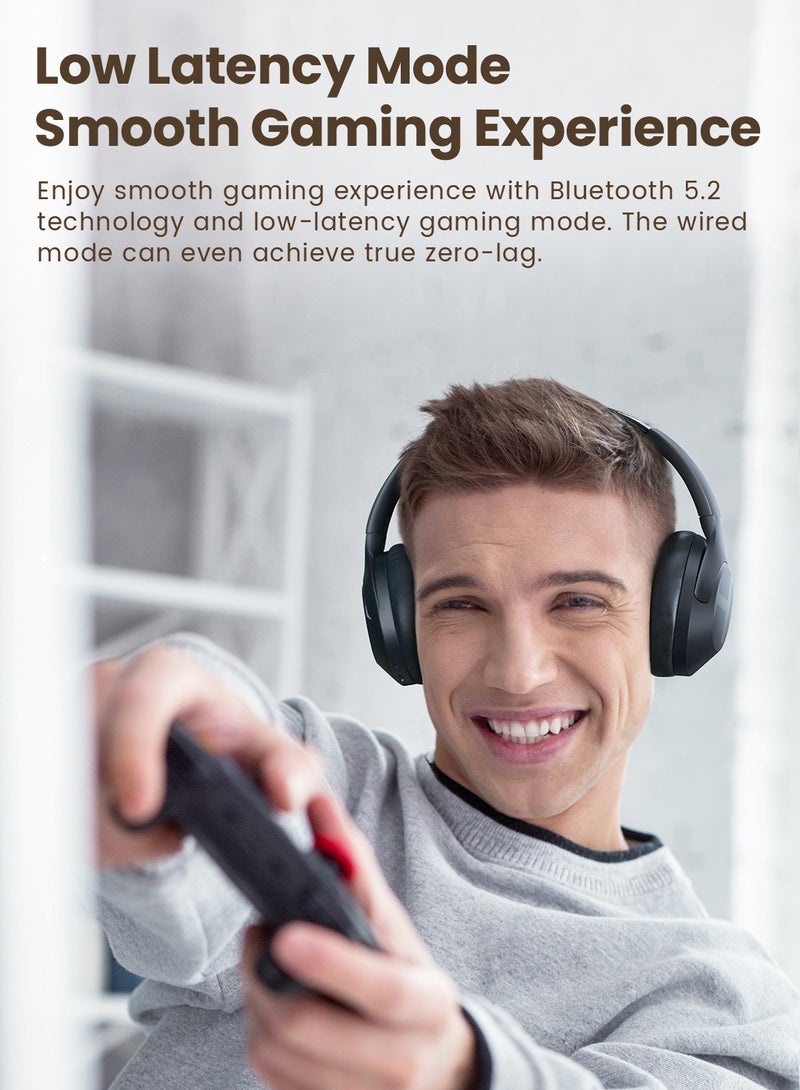 هايلو سماعات رأس لاسلكية بتقنية البلوتوث ANC طويلة الأمد تعمل على تقليل الضوضاء وتأخير منخفض لهاتف الكمبيوتر الشخصي حسب الطلب - Image 2