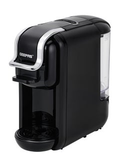 GEEPAS 4-in-1 Capsule Coffee Machine | Compatible with all Brand Capsules|  Fast Heating System, One-Touch Button Operation| 20 bar pump, Removable 0.6L Water Tank , Mini Size Fits Anywhere | 2 Years Warranty 600 ml 1450 W GCM41526-BK Black  - Image 1