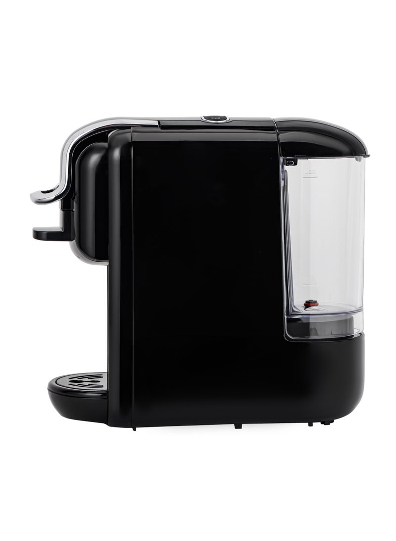 GEEPAS - 4-in-1 Capsule Coffee Machine | Compatible with all Brand Capsules|  Fast Heating System, One-Touch Button Operation| 20 bar pump, Removable 0.6L Water Tank , Mini Size Fits Anywhere | 2 Years Warranty 600 ml 1450 W GCM41526-BK Black - Image 1