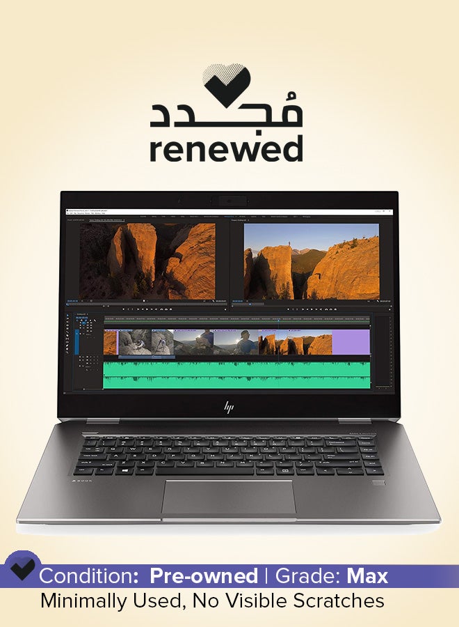 HP Renewed - ZBook Studio G5 Laptop With 15.6-Inch Display, Core i7-8th Gen/16GB RAM/512GB SSD/4GB Nvidia Quadro P1000 English Silver - Image 1