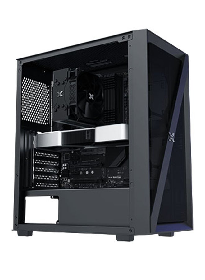 زيجماتيك Blade RGB ATX Mid Tower Gaming Case, U31 & U22, Meshed Grill Front Panel & Left Tempered Glass, 4 Pcs*20C Auto Running LED Fan, Top Mount I/O Ports | EN40887 Black  - Image 4
