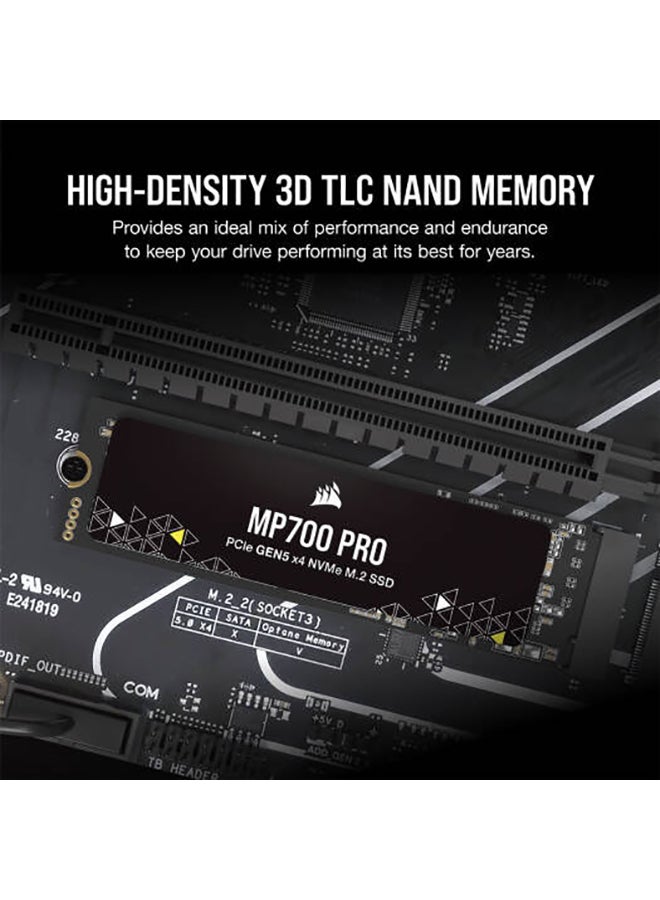 CORSAIR 2TB MP700 PRO NVMe PCIe 5.0 M.2 Internal SSD, 12400 MB/s Sequential Read Speeds & 11800 Sequential Write Speeds, 3D TLC NAND Technology, 1.6 Million Hours MTBF, CSSD-F2000GBMP700PNH 2 TB  - Image 5