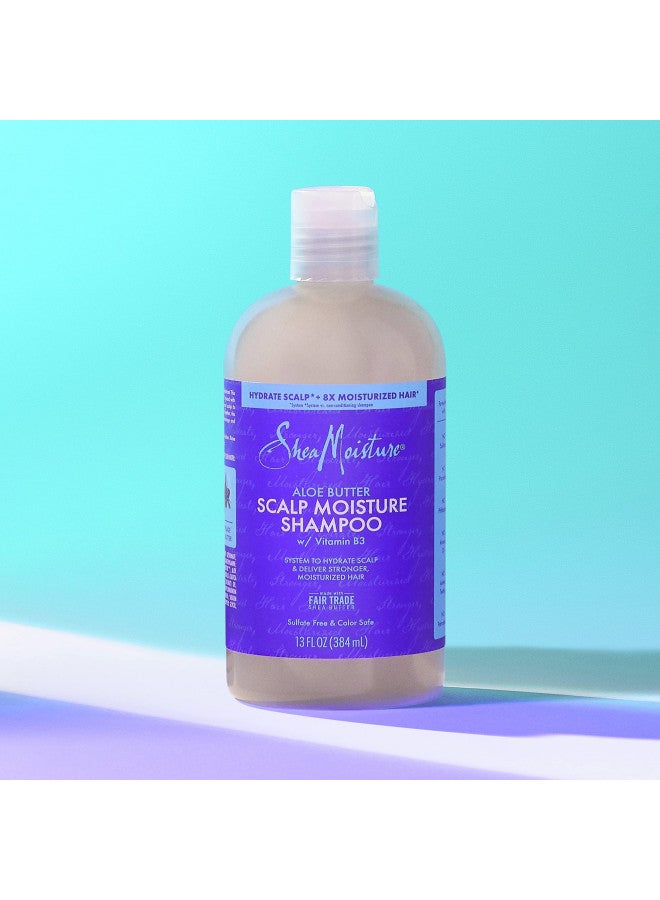 SheaMoisture Scalp Moisture Shampoo Aloe Butter & Vitamin B3 Hair Care With A Boost Of Hydration To Hydrate Scalp + Moisturized Hair 13 Oz - Image 5