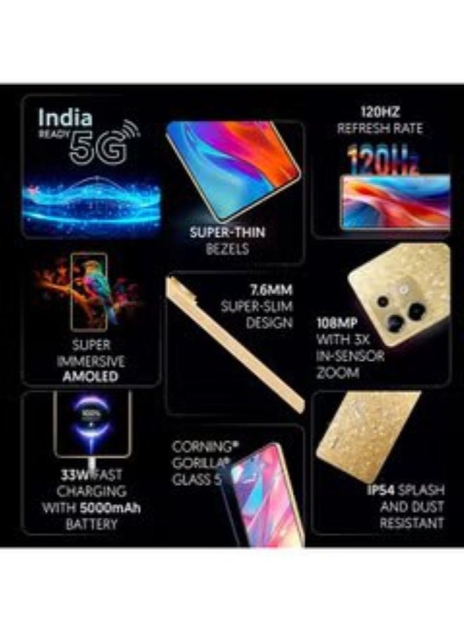 Xiaomi Redmi Note 13 Dual SIM Prism Gold 8GB RAM 256GB 5G - Indian  Version  - Image 3