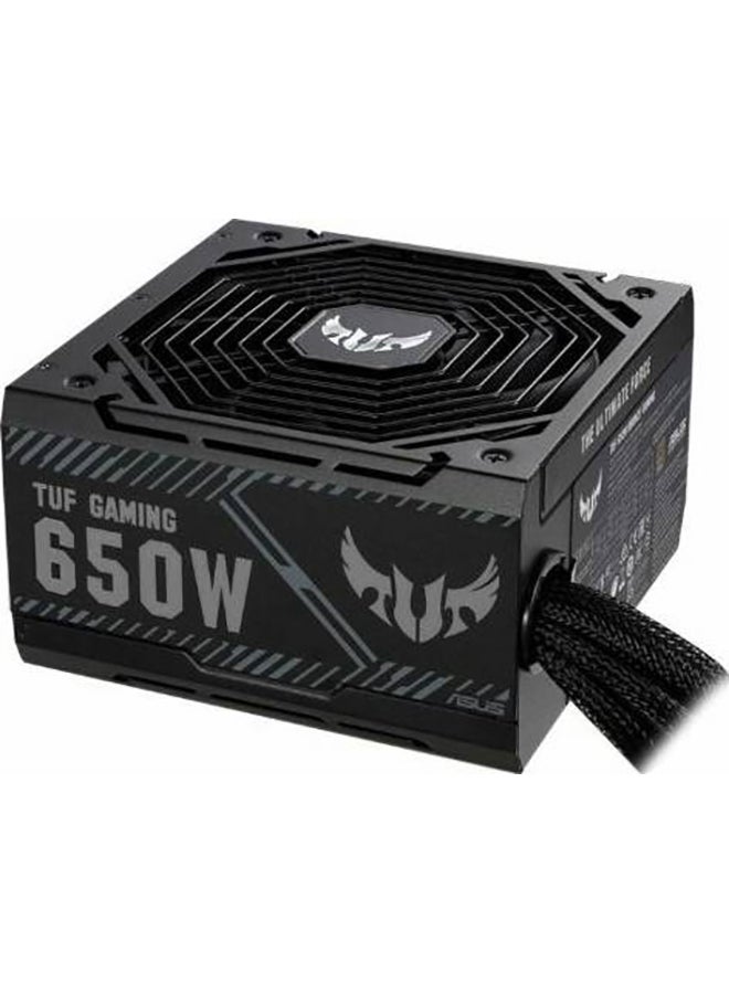 ASUS - TUF Gaming 650W Bronze Power Supply (TUF-GAMING-650B) – 80 Plus Bronze, Active PFC, 120,000+ Hour MTBF, 51A +12V Rail, Dual 6+2 PCI-E, 4x SATA, 4x Peripheral, ATX12V, Comprehensive Protection (OPP/OVP/UVP/SCP/OCP/OTP), ROHS Compliant | 90YE00D1-B0NA00 Black - Image 1