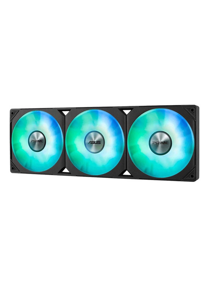 ASUS Prime LC 360 ARGB All-in-one CPU liquid cooler with specially designed CPU contact area and finned channels, water block with infinity mirror lens options, pre-installed ARGB fans and Aura lighting | 90RC0101-B0EAY0 Black - Image 2