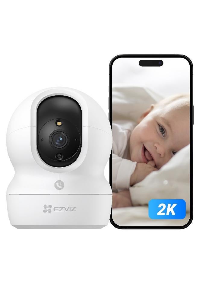 إيزفيز كاميرا مراقبة EZVIZ CP1 Pro، كاميرا مراقبة منزلية بدقة 2K و3 ميجا بكسل مع زر اتصال باللمس، وكاميرا داخلية بزاوية 360 درجة مع رؤية ليلية ملونة، وشكل الإنسان وكشف الضوضاء العالية، وتتبع تلقائي، وصوت ثنائي الاتجاه - Image 1