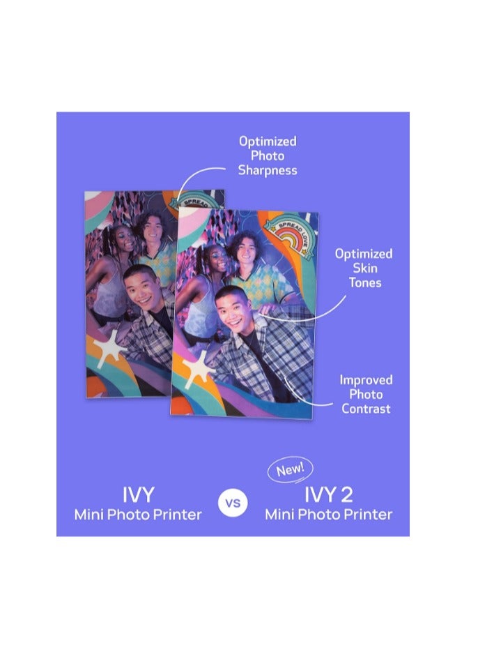 2 Mini Photo Printer, Print From Compatible iOS & Android Devices, Sticky-Back Prints, Pure White IVY - pnsku/N70115583V/45/_/1727503487/f802d0ac-1fc6-4a2e-bfe3-01b7aa642648