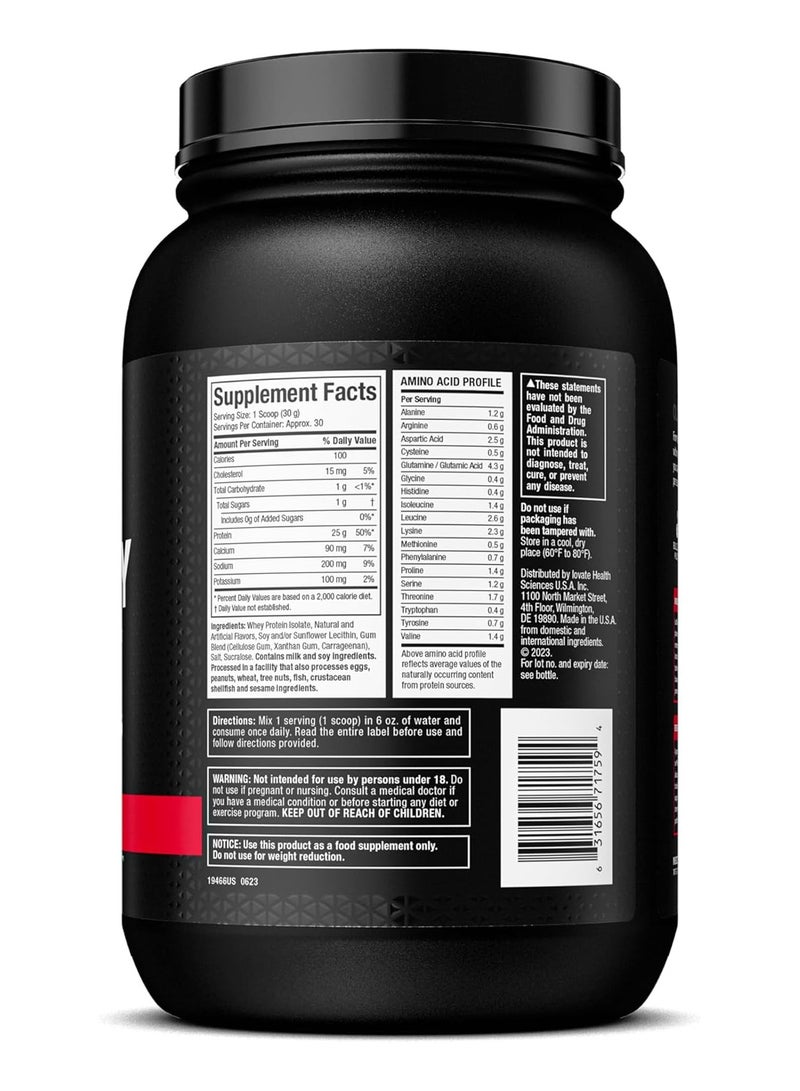 ماسل تيك Iso Whey Protein Chocolate 2.00lbs 907 G  - Image 2