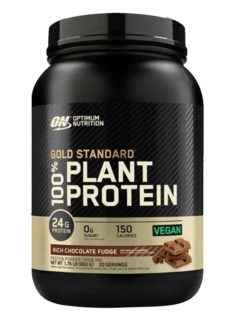 Optimum Nutrition Gold Standard 100% Plant Protein Chocolate Fudge, 1.76 LB - Image 1