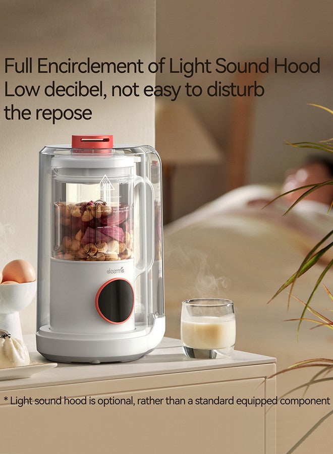 Deerma - Multifunctional Cooking Blender With Five Menu Function, Soundproof Shield Design, High Speed Motor x 12 Blades, 24 Hours Smart Preset, Easy to Clean and Non Stick, 800ml Large Capacity - White NU500W White - Image 1