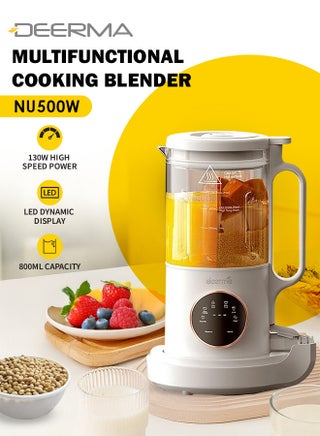 Multifunctional Cooking Blender With Five Menu Function, Soundproof Shield Design, High Speed Motor x 12 Blades, 24 Hours Smart Preset, Easy to Clean and Non Stick, 800ml Large Capacity - White NU500W White - pnsku/N70115600V/45/_/1746082809/d363de27-cfce-4670-8e6e-e751713fb018