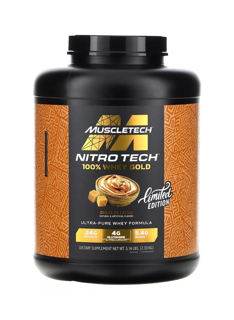 ماسل تيك - Nitro Tech, 100% Whey Gold, Limited Edition, Dulce de Leche, 5.14 lbs (2.33 kg) - Image 1