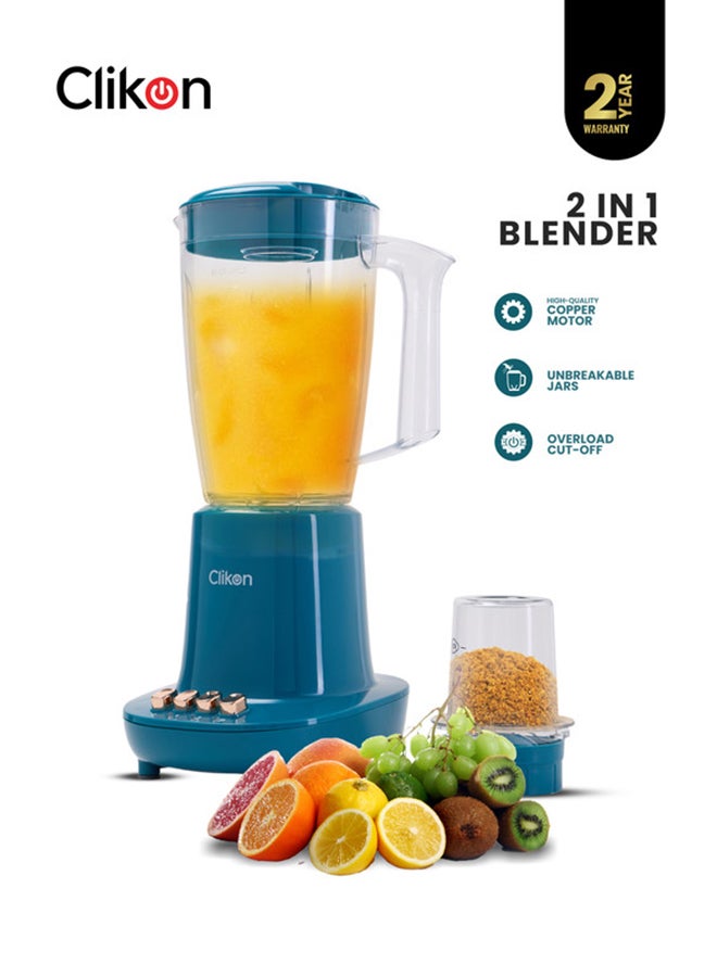 كليكون 2-In-1 Juicer Blender Chopper Set 1.5 L 600 W CK2668 Green  - Image 1