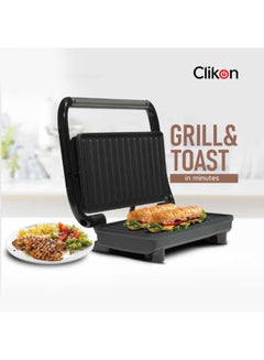 كليكون Contact Grill Toaster With Non-Stick Grill Plate 800 W CK2470 Black/Silver  - Image 2