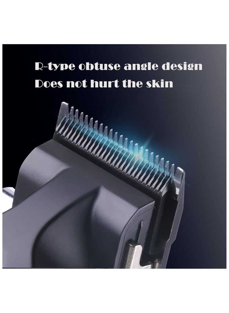 كيمي - KM-2296 Cordless Hair Clippers, Rechargeable Beard Trimmers with 2500mAh Lithium-Ion Battery, Carbon Steel Blade, 8 Guide Combs for Men Grooming Kit Black - Image 1