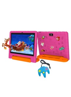 ATOUCH 10.1 Inch Android 12 Kids Tablet Dual SIM 8GB RAM 256GB ROM WiFi Dual Camera And Zoom App Supported with Convertible Eva Case Stand and Gamepad Early Education Tab Red  - Image 1
