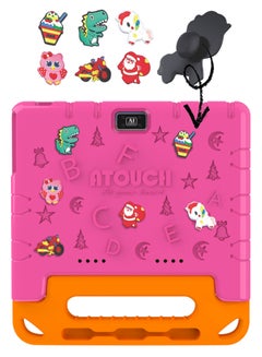 ATOUCH 10.1 Inch Android 12 Kids Tablet Dual SIM 8GB RAM 256GB ROM WiFi Dual Camera And Zoom App Supported with Convertible Eva Case Stand and Gamepad Early Education Tab Red  - Image 5