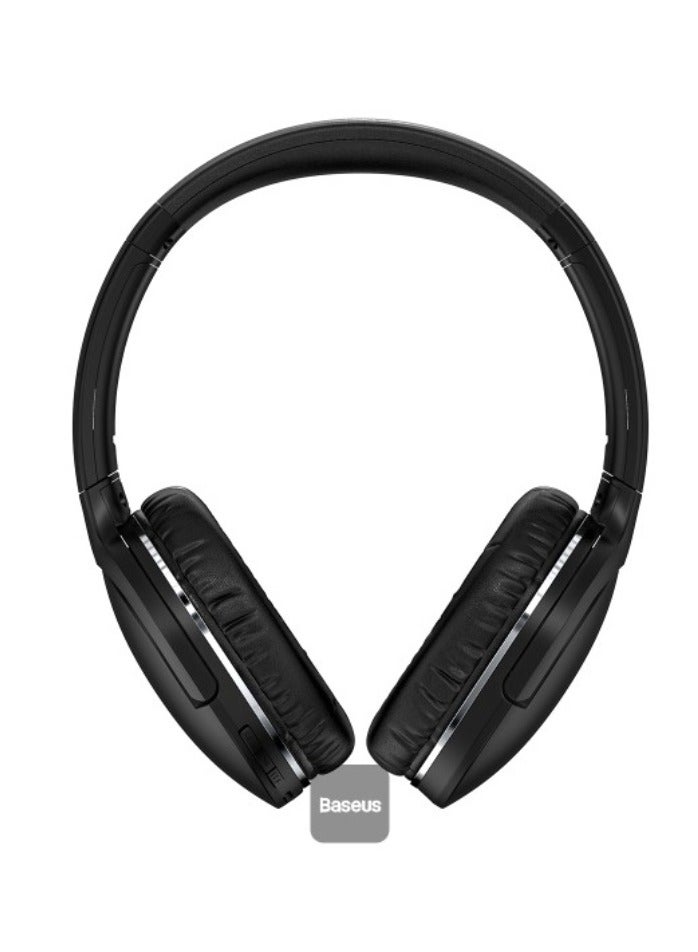 Baseus Encok D02 Pro Wireless Headphones Built-in Mic, Bluetooth V5.3  Foldable Sports Headset, Hands-Free Gaming Headphone Black - Image 1