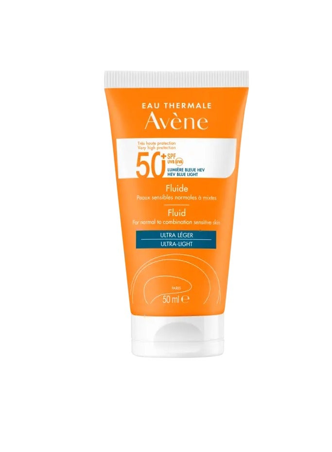 آفين SPF 50+ Fluid Eau Thermale Avène 50ml  - Image 1