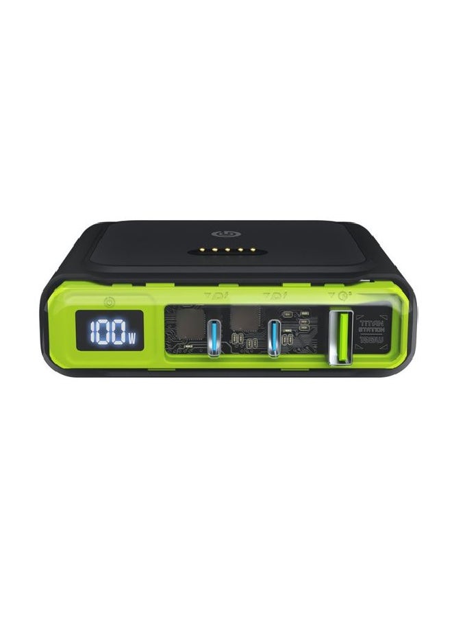 Goui - Titan 100W Desktop Charger With 3 Ports Output, Power Delivery (PD) & Quick Charge (QC) Technology For Fast Charging Of Laptops, Smartphones And More - Black - Image 1