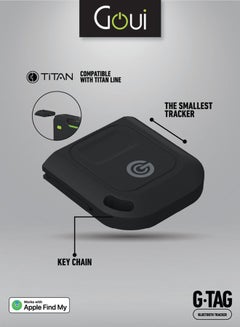 Goui Goui apple AirTag : Effortless Item Location With Apple Find My Integration, TITAN LINE Compatibility And Long Battery Life - Black  - Image 2