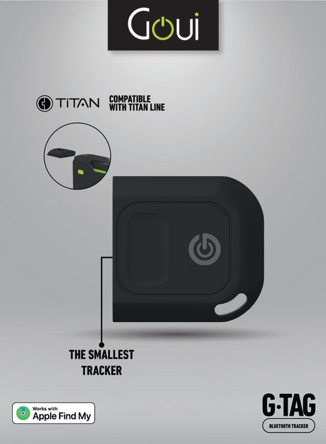 Goui - Goui apple AirTag : Effortless Item Location With Apple Find My Integration, TITAN LINE Compatibility And Long Battery Life - Black - Image 1