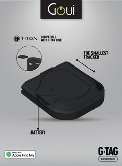 Goui Goui apple AirTag : Effortless Item Location With Apple Find My Integration, TITAN LINE Compatibility And Long Battery Life - Black  - Image 3