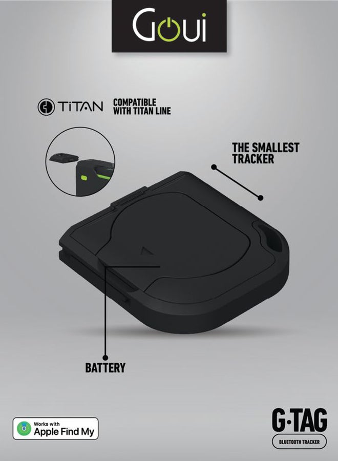 Goui - Goui apple AirTag : Effortless Item Location With Apple Find My Integration, TITAN LINE Compatibility And Long Battery Life - Black - Image 1