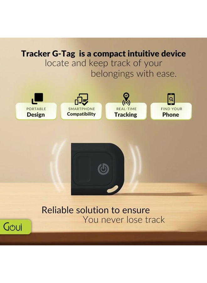 Goui - Goui apple AirTag : Effortless Item Location With Apple Find My Integration, TITAN LINE Compatibility And Long Battery Life - Black - Image 1
