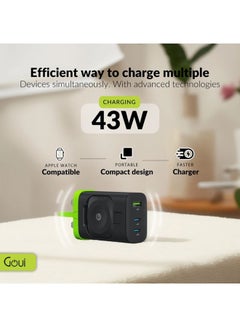 جوي شاحن الجدار IWall 43W + شاحن Apple Watch: شحن سريع و مدمج ومتعدد الأجهزة بتقنية PD و Quick Charge  - Image 4