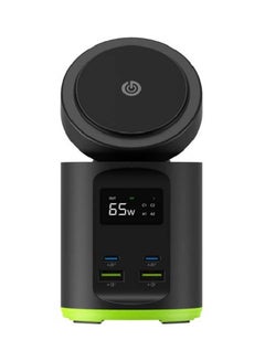 Goui Boost 65 Wireless Desk Charger + Multi-Port 65W: Qualcomm Quick Charge 3.0, Power Delivery PD, Qi Wireless Charging, 65W Super Fast Output, 4 Ports, Digital Screen - Ultimate All-in-One Charging Solution For Smartphones, Tablets, Laptops, and More - Black  - Image 1