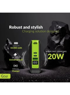 جوي بنك الطاقة مبالا برو 10000mAh + شاحن لاسلكي + شاحن حائط 20W: الحل النهائي للشحن المتكامل للحصول على طاقة أثناء التنقل، الشحن السريع، والتوافق العالمي 10000 mAh  - Image 4