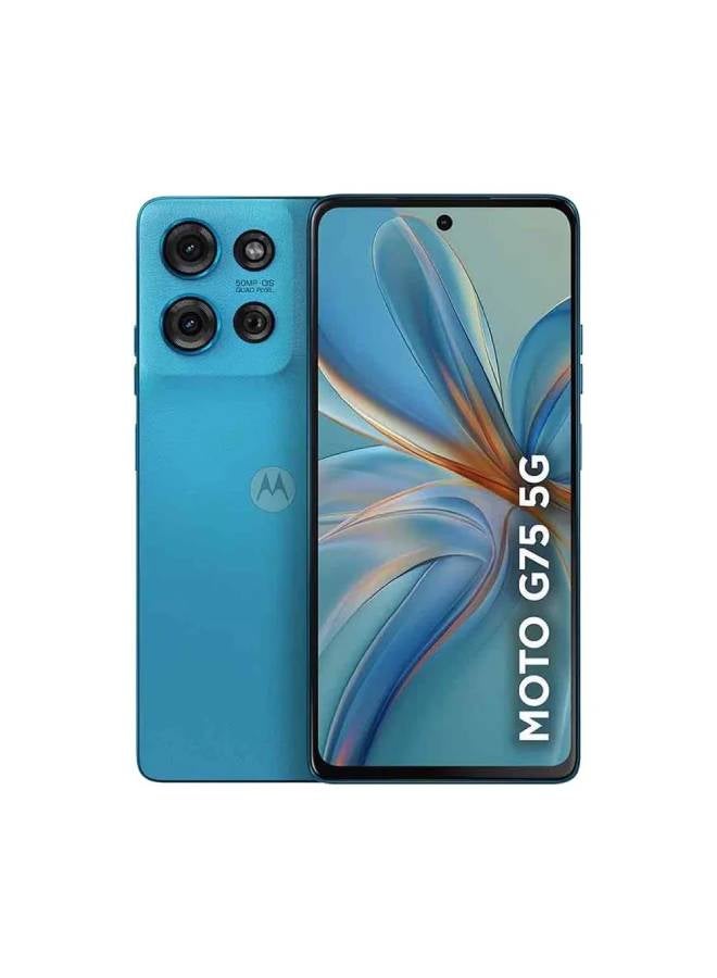 Motorola G75 Dual SIM Aqua Blue 8GB RAM 256GB 5G - Middle East Version - Image 1