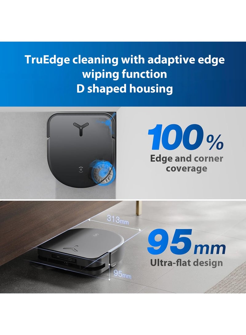 ecovacs - Deebot X5 Pro Omni Robot Vacuum Cleaner with Mop, 12,800Pa Suction Power, ZeroTangle Technology, TruEdge Edge Mopping, 70°C Hot Water Mop Washing, Auto Lifting of the Mop, Self-Emptying 45 W X5 PRO OMNI Black - Image 1
