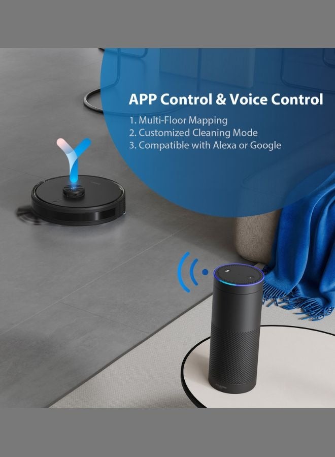 ecovacs - Robot Vacuum Cleaner and Mop DEEBOT Y1 Pro,Powerful 6500Pa Suction,UP to 180 Minutes Runtime,Intelligent LIDAR Navigation,Multi-Floor Mapping(1 Year Warranty) 35 W Y1 Pro Black - Image 1