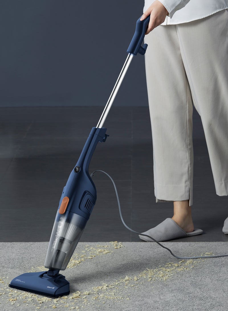 ديرما - Vacuum Cleaner, Light Weight Handheld Vacuum Cleaner, 12kPa Strong Suction, Three Brush Heads, Triple Layer Filtration, 1.2L Large Dust Cup, Washable Filter and Easy to Assemble - 1.2 L 600 W DX115C-Pro Blue - Image 1