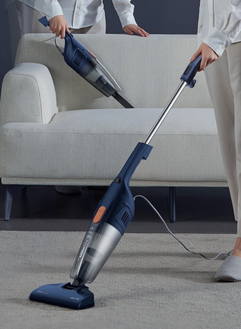 ديرما - Vacuum Cleaner, Light Weight Handheld Vacuum Cleaner, 12kPa Strong Suction, Three Brush Heads, Triple Layer Filtration, 1.2L Large Dust Cup, Washable Filter and Easy to Assemble - 1.2 L 600 W DX115C-Pro Blue - Image 1