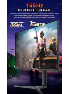 Datazone 27 inch, FHD (1920x1080), 165HZ, IPS Gaming Monitor, 1MS GTG Response Time, Console Compatible (PS5-XBOX),RGB Backlight, Height And Tilt Adjustment, With Built-in Speakers Black  - Image 4