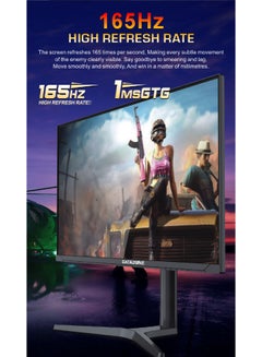Datazone 27 inch, 2K QHD (2560 x 1440), 165HZ, IPS Gaming Monitor, 1MS GTG Response Time, HDR, Console Compatible (PS5-XBOX),RGB Backlight, Height And Tilt Adjustment, With Built-in Speakers Black  - Image 5