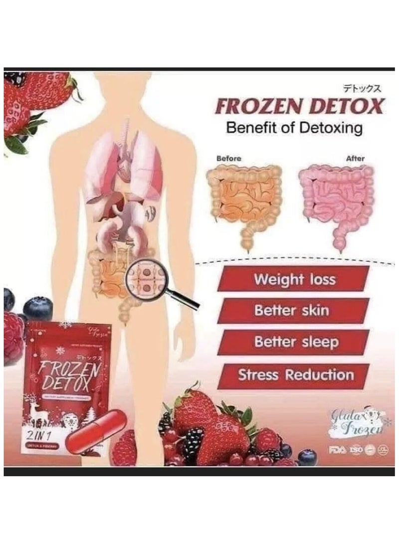 Gluta Frozen Frozen Detox 2-In-1 Detox And Fiberry Dietary Supplement - Image 3