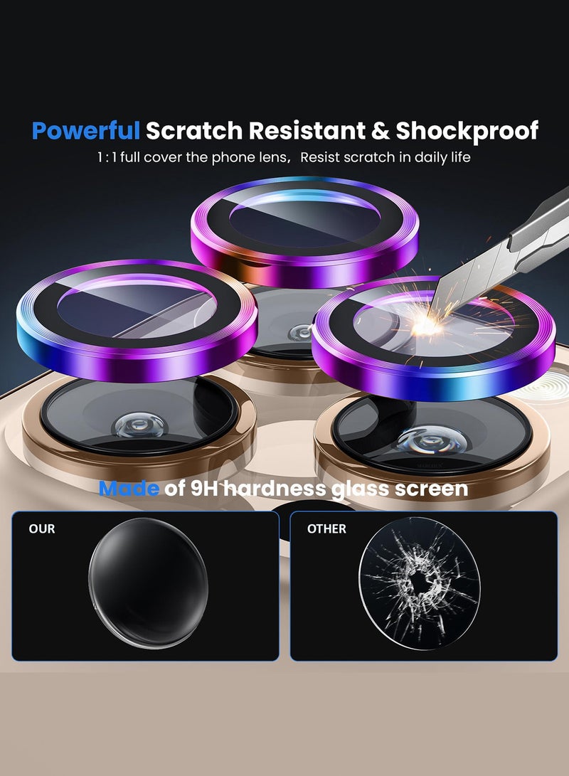 MARGOUN for 16 Pro/16 Pro Max Camera Lens Protector, Ultra Tough HD Individual Lens Protectors, Scratch Resistant, Ultra Thin Tempered Glass Multicolour - Image 4