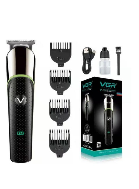 VGR Rechargeable Hair Trimmer and Clipper, Black - V-191