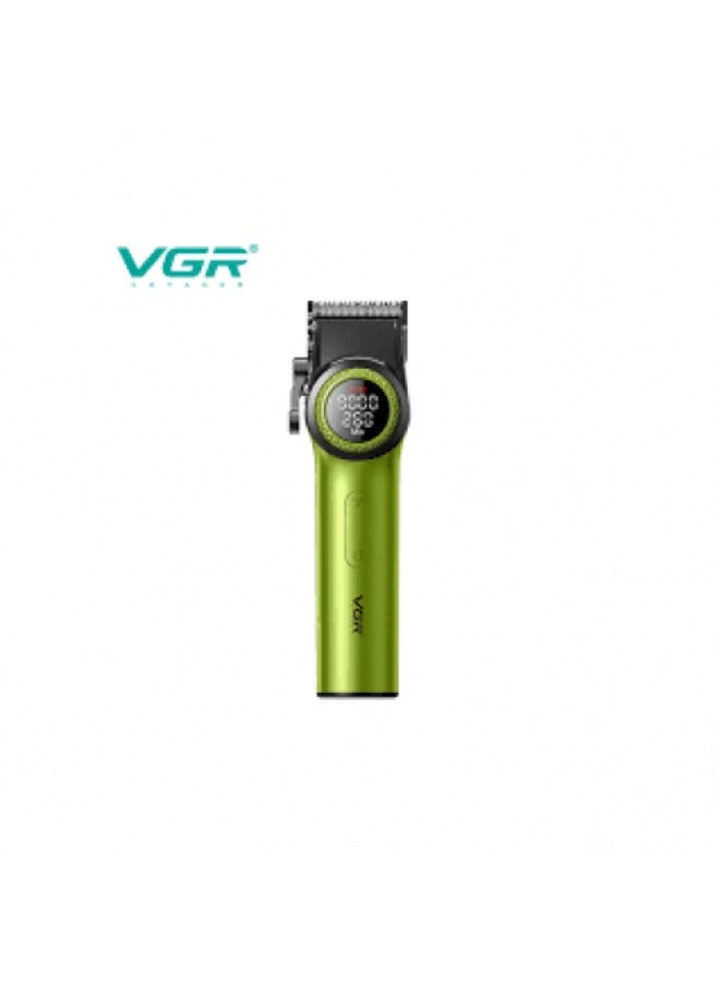 في جي آر V-001 Professional Hair Clippers For Men green 