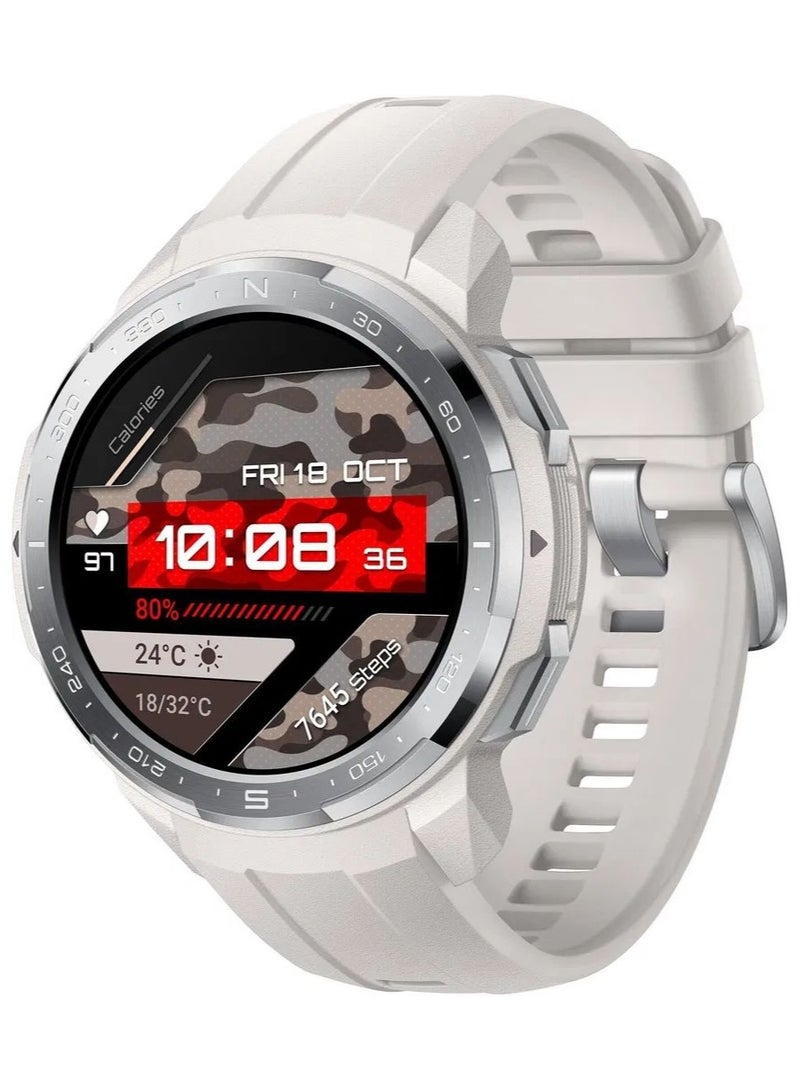 هونور Watch Gs Pro 25 Days Battery Gps Outdoor Navigation With Route Back Weather Alerts Multiskiing Modes 247 Heart Rate Monitoring 500 Songs Storage Marl White - Image 1