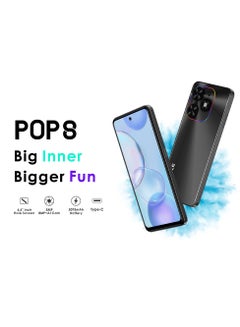OALE POP8 6.6-Inch Dual Sim Black 3GB RAM 64GB 3G - Middle East Version  - Image 3