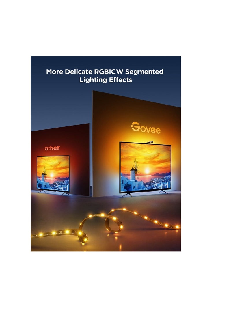 Govee TV Backlight 3 Lite with Fish-eye Correction Function Sync to 75-85 Inch TVs, RGBICW Wi-Fi TV LED Backlight with Camera, 4 colours in 1 Lamp Bead, Voice and APP Control - Image 2