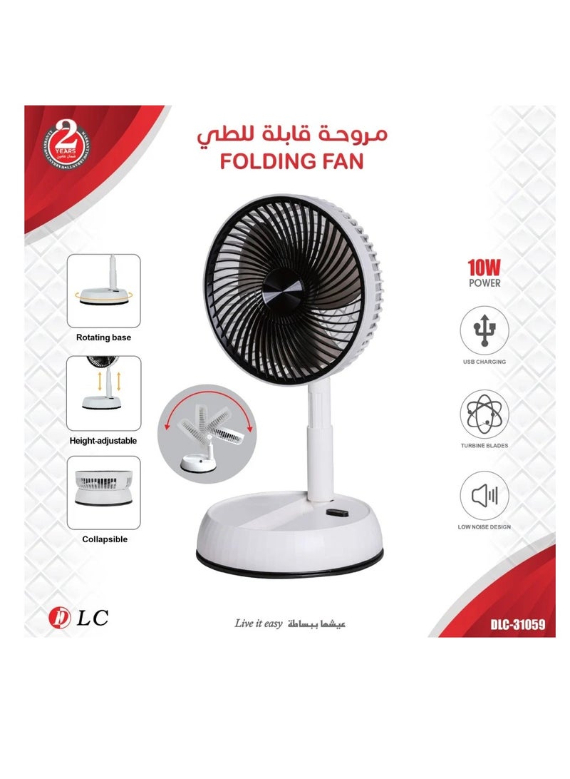 DLC - Folding Wireless Fan 31059 White - Image 1